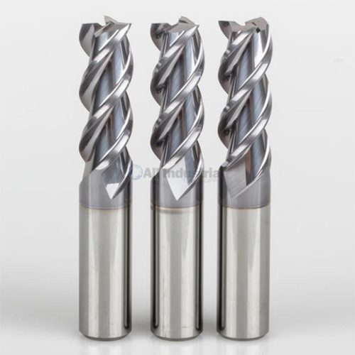 YG1 28584TC | 3/8" Diameter x 3/8" Shank x 1" LOC x 2-1/2" OAL x 45 Degree Helix Angle 3 Flute TiCN Coated Carbide E5981 Square End Mill