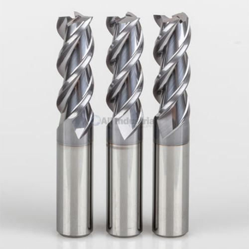 YG1 28593TC | 1/2" Diameter x 1/2" Shank x 1-1/4" LOC x 3" OAL x 45 Degree Helix Angle 3 Flute TiCN Coated Carbide E5981 Square End Mill