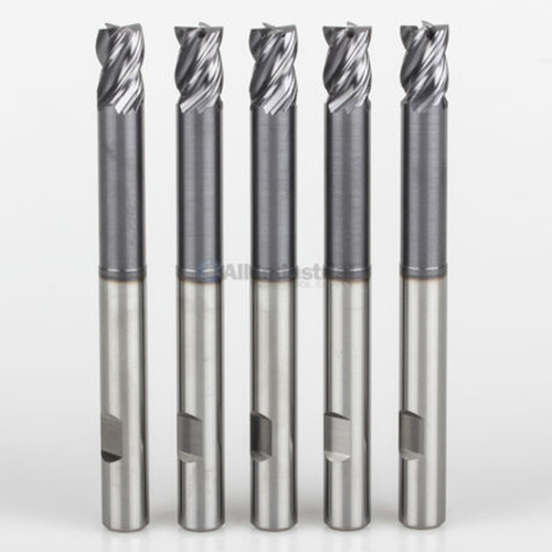 YG1 EMB20160 | 1/4" Diameter x 1/4" Shank x 3/8" LOC x 1-1/4" LBS x 4" OAL 4 Flute AlTiN Coated Carbide EMB20 End Mill AlTiN Coated