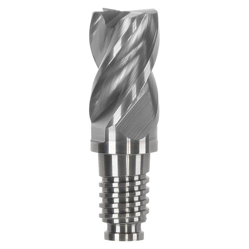 Haimer DL12F1004MN1200R2.50D- | DL12 x 12.00mm Diameter x 24.00mm LOC x 2.50mm Radius 4 Flute Carbide Corner Radius & Corner Chamfer End Mill Head