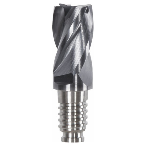 Haimer DL12F2004MN1200R2.50DA | DL12 x 12.00mm Diameter x 24.00mm LOC x 2.50mm Radius 4 Flute Carbide Corner Radius & Corner Chamfer End Mill Head