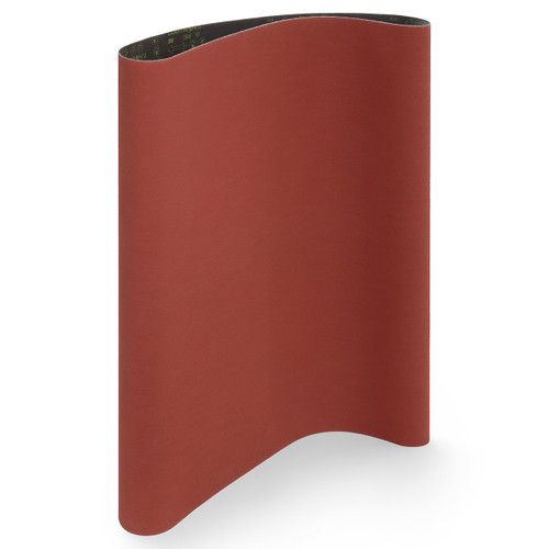 3M 7010512261 Cubitron II cloth sanding belt with red abrasive surface, 60-inch length and 37-inch width