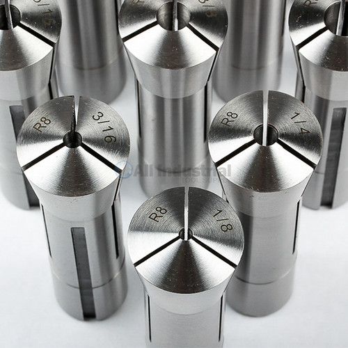 All Industrial 41052 | 13pc R8 Collet Set 1/8" to 7/8" Fractional High Precision for Bridgeport