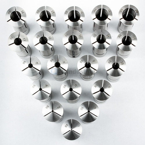 All Industrial 41057 | 20pc Metric R8 Collet Set 1mm to 20mm High Precison for Bridgeport