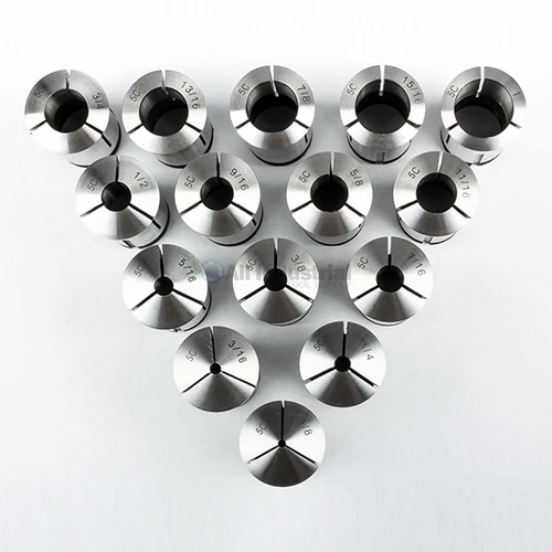 All Industrial 41282 | 15pc 5C Collet Set Fractional 1/8" to 1" High Precision