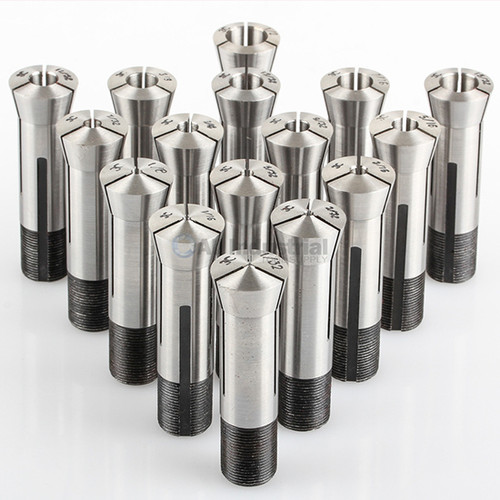 All Industrial 41292 | 3C Round Collet 16pc Set 1/16-1/2" X 32nds Hardened & Ground