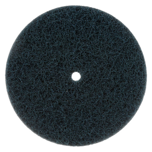 3M 7010330893 blue 14 inch buff and blend HS disc with 1 inch center hole, medium aluminum oxide nonwoven abrasive