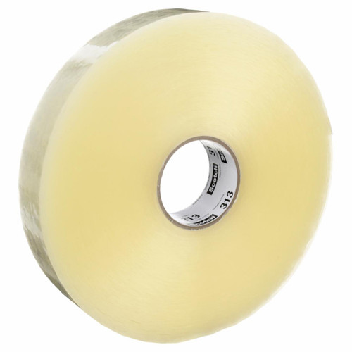3M 7100240704 | 3.000" Size x 999.563yd OAL x 1.880" Width x 1.600mil Baking Thickness Polypropylene Film 313 Box Sealing Tape - Transparent