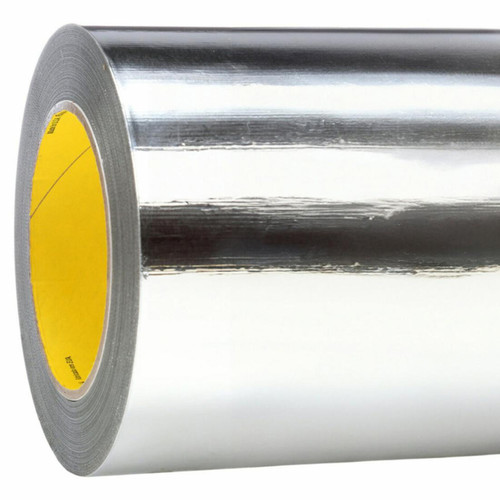 3M 7010290687 | LT80 x 60.000yd Overall Length x 30.000" Width x 0.08mm Thickness Acrylic 427 Aluminum Tape - Silver
