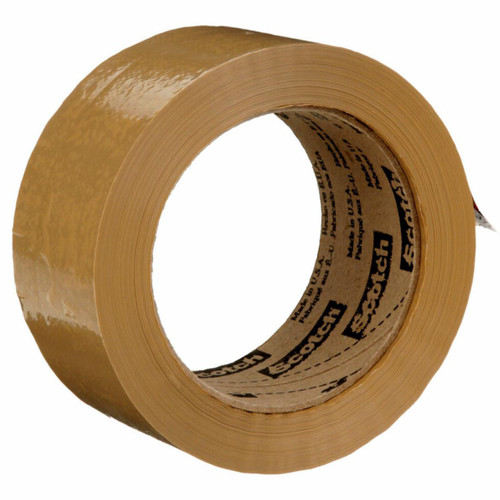 3M 7010311727 | 3.000" Size x 109.360yd OAL x 1.880" Width x 1.200mil Baking Thickness Polypropylene Film 371 Box Sealing Tape - Tan