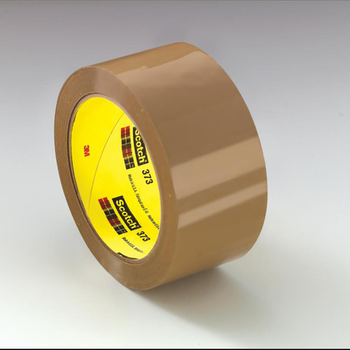 3M 7100176409 | Scotch 3.000" Size x 54.680yd OAL x 2.830" Width Polypropylene Film 373 Box Sealing Tape - Tan