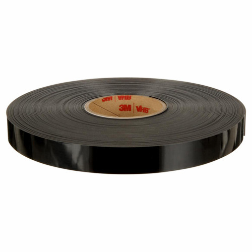 3M 7010333578 | 3.000" Size x 72.000yd Overall Length x 0.250" Width x 2.000mil Baking Thickness Acrylic Foam 4929 VHB Tape - Black