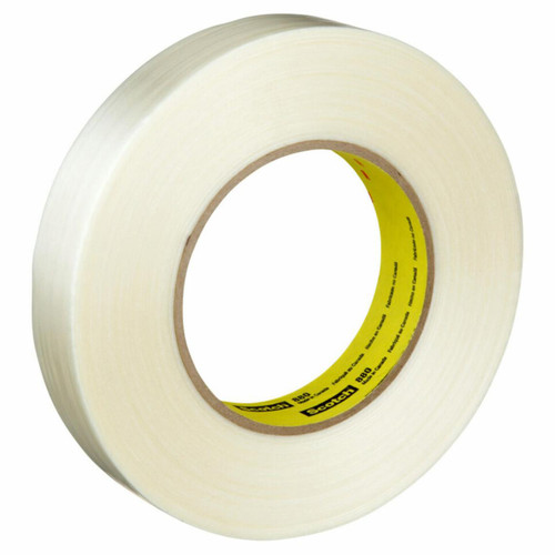 3M 7000123809 | Scotch 3.000" Size x 60.140yd OAL x 0.940" Width Polypropylene Film 880 Filament Tape - Transparent