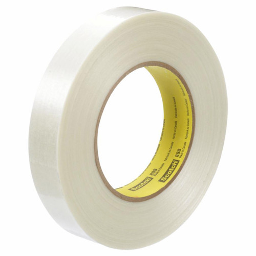 3M 7000001229 | Scotch 3.000" Size x 60.140yd OAL x 0.940" Width Polypropylene Film 898 Filament Tape - Transparent