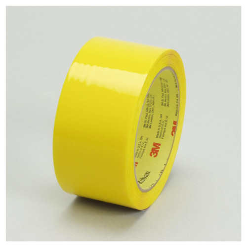 3M 7010312138 | 3.000" Size x 999.560yd OAL x 1.880" Width x 1.200mil Baking Thickness Polypropylene Film 371 Box Sealing Tape - Yellow