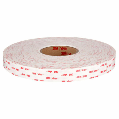 3M 7010333704 | 3.000" Size x 72.000yd Overall Length x 1.000" Width x 3.000mil Baking Thickness Acrylic Foam 4920 VHB Tape - White