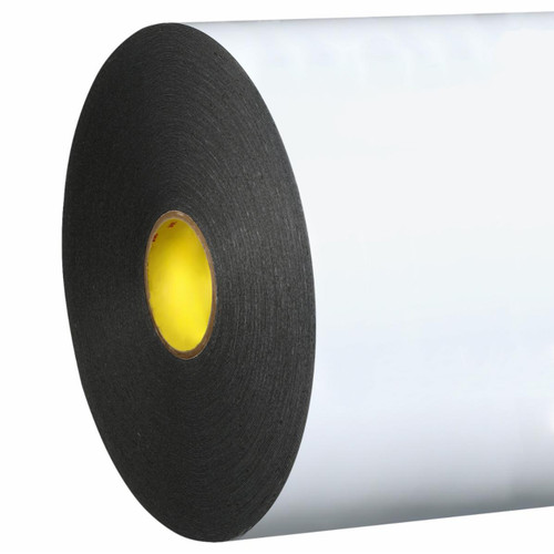 3M 7100280476 | 108.000yd Overall Length x 0.844" Width x 0.08mm Thickness Polyethylene Foam 4492BF General Purpose Foam Tape - Black