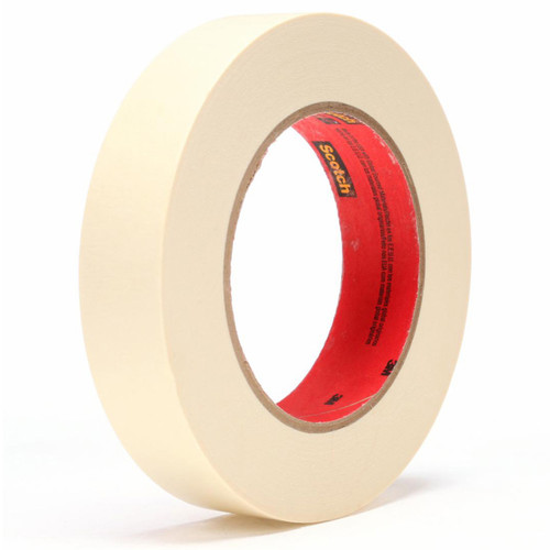 3M 7000028847 | Scotch 3.000" Size x 60.000yd Overall Length x 5.500mil Thickness x 1.000" Width Crepe Paper 214 Masking Tape - Tan