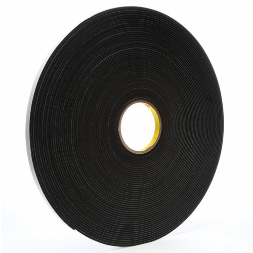 3M 7000028881 | 36.000yd Overall Length x 0.500" Width x 0.10mm Thickness Acrylic 4718 General Purpose Foam Tape - Black