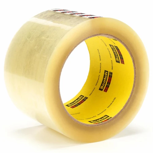 3M 7000001198 | 3.000" Size x 54.680yd OAL x 2.830" Width x 2.000mil Baking Thickness Polypropylene Film 375 Box Sealing Tape - Transparent