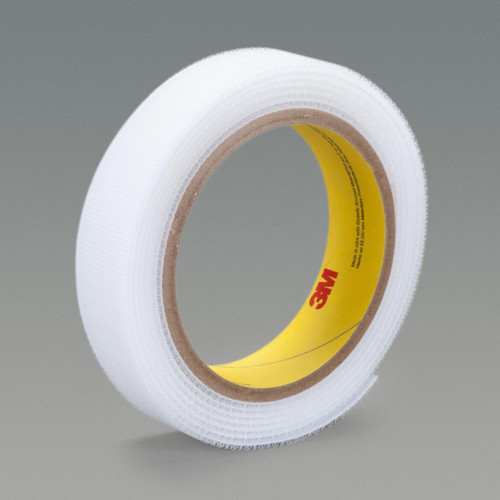 3M 7000125992 | 50.000yd Overall Length x 1.000" Width x 0.08mm Thickness SJ3419FR Hook & Loop Fastener - White