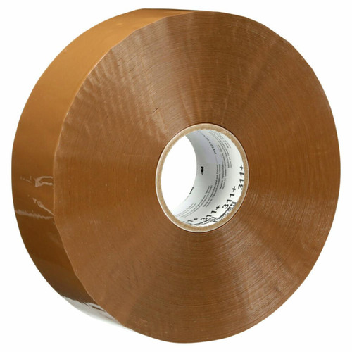 3M 7010506928 | 3.000" Size x 999.560yd OAL x 2.830" Width x 1.100mil Baking Thickness Polypropylene Film 311+ Box Sealing Tape - Tan