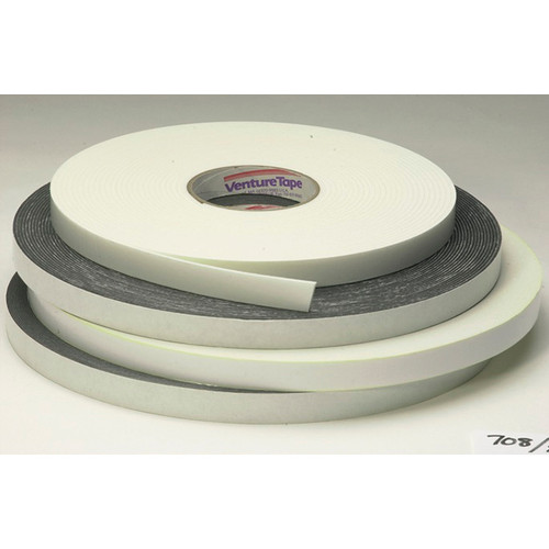3M 7100043862 | Venture Tape 50.000yd OAL x 0.400" Width x 0.10mm Thickness Polyethylene Foam VG716 General Purpose Foam Tape - Black