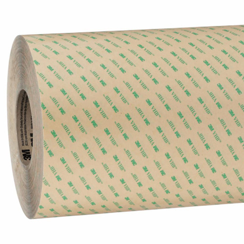 3M 7000042340 | VHB 60.000yd Overall Length x 24.000" Width x 0.11mm Thickness High Temperature Acrylic Adhesive 100 F9460PC Adhesive Transfer Tape