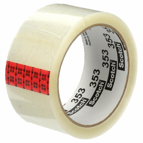 3M 7000123622 | 3.000" Size x 54.680yd OAL x 1.880" Width x 1.000mil Baking Thickness Polyester 353 Box Sealing Tape - Transparent