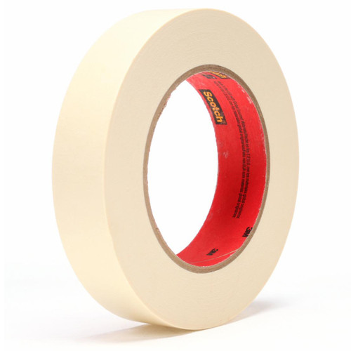 3M 7100056193 | Scotch 3.000" Size x 60.000yd Overall Length x 5.500mil Thickness x 0.500" Width Crepe Paper 214 Masking Tape - Tan