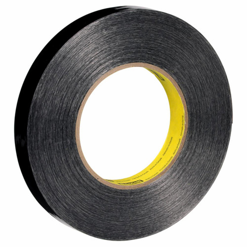 3M 7000124631 | Scotch 3.000" Size x 60.140yd OAL x 0.700" Width Polyester Film 890MSR Filament Tape - Black