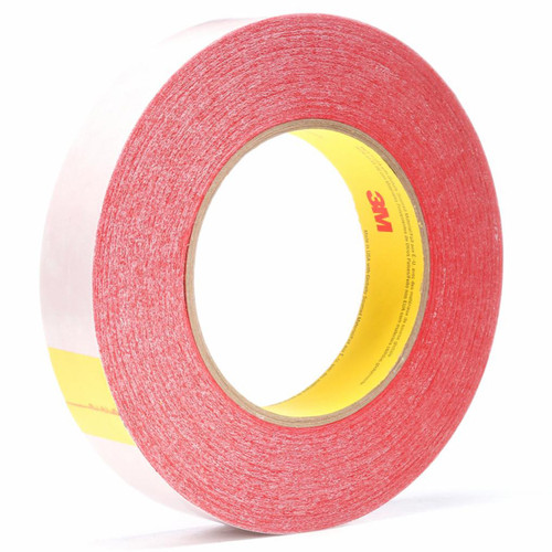 3M 7000049263 | 60.150yd OAL x 0.950" Width x 0.500mil Baking Thickness Polyester 9737R Splicing & Tabbing Tape - Red