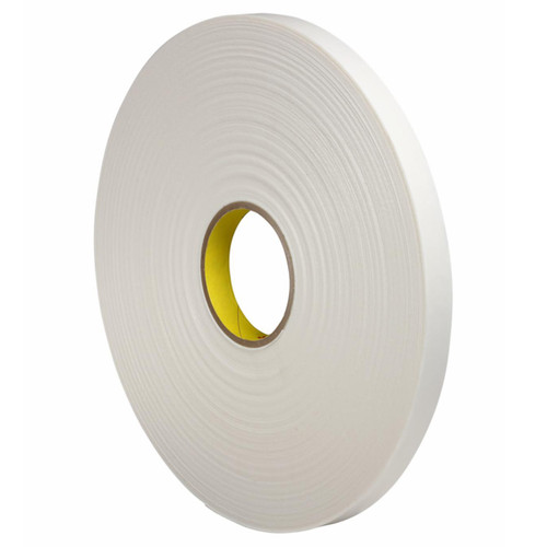 3M 7010373391 | 18.000yd Overall Length x 0.500" Width x 250.000mil Baking Thickness Urethane 4104 General Purpose Foam Tape - Natural