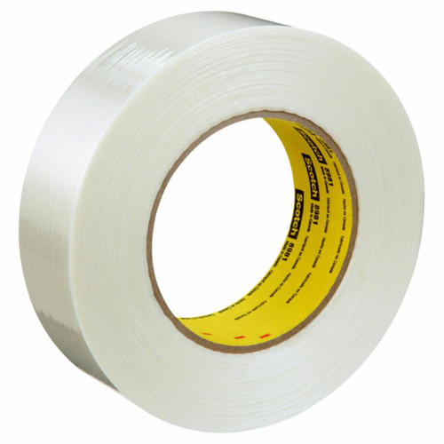 3M 7000123470 | Scotch 3.000" Size x 60.140yd OAL x 1.410" Width Polypropylene Film 8981 Filament Tape - Transparent
