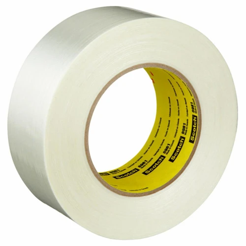 3M 7000123469 | Scotch 3.000" Size x 60.140yd OAL x 1.880" Width Polypropylene Film 8981 Filament Tape - Transparent