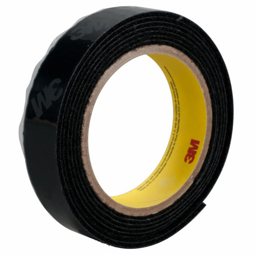 3M 7010314761 | 50.000yd Overall Length x 4.000" Width x 0.10mm Thickness High Performance Acrylic SJ3571 Hook & Loop Fastener - Black