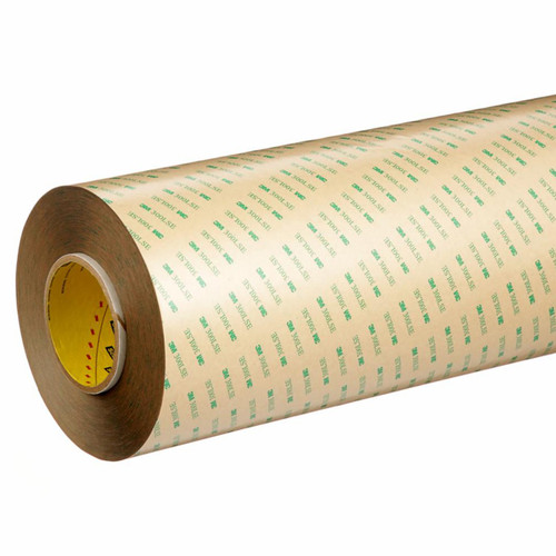 3M 7000148429 | 180.000yd Overall Length x 54.000" Width x 0.500mil Baking Thickness Polyester 93020LE Double Sided Tape - Transparent