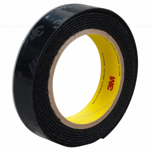 3M 7010339847 | 50.000yd OAL x 0.620" Width x 0.08mm Thickness SJ3533N Hook & Loop Fastener - Black