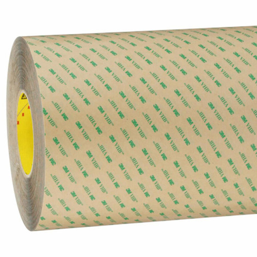 3M 7000001325 | VHB 60.000yd Overall Length x 48.000" Width x 0.11mm Thickness High Temperature Acrylic Adhesive 100 F9473PC Adhesive Transfer Tape