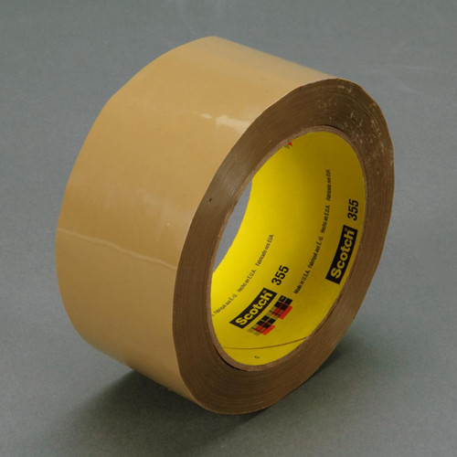 3M 7010312378 | 3.000" Size x 999.560yd OAL x 2.830" Width x 2.000mil Baking Thickness Polyester 355 Box Sealing Tape - Tan