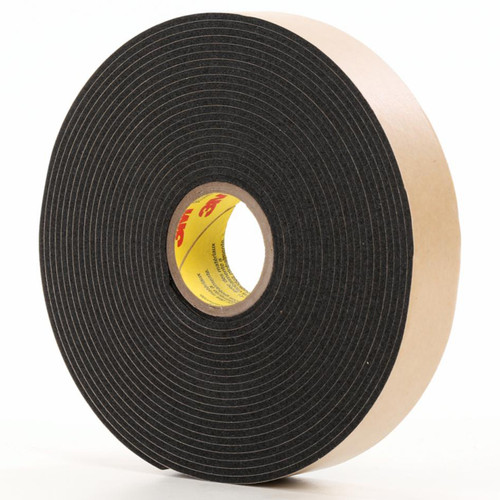 3M 7100035722 | 36.000yd Overall Length x 54.000" Width x 0.10mm Thickness Polyethylene Foam 4496B General Purpose Foam Tape - Black