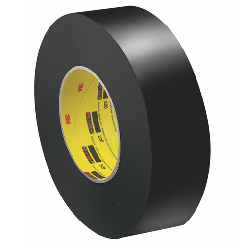 3M 7010374274 | Scotch 3.000" Size x 60.000yd Overall Length x 10.600mil Thickness x 48.000" Width Polyethylene/Saturated Crepe Paper 226 Masking Tape - Black