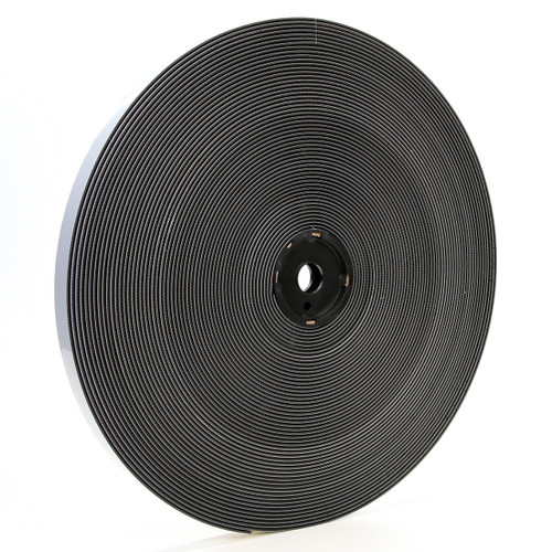 3M 7000001957 Dual Lock SJ3541 black mushroom hook fastener roll, 1 inch wide, 50 yard length, reclosable fastening tape