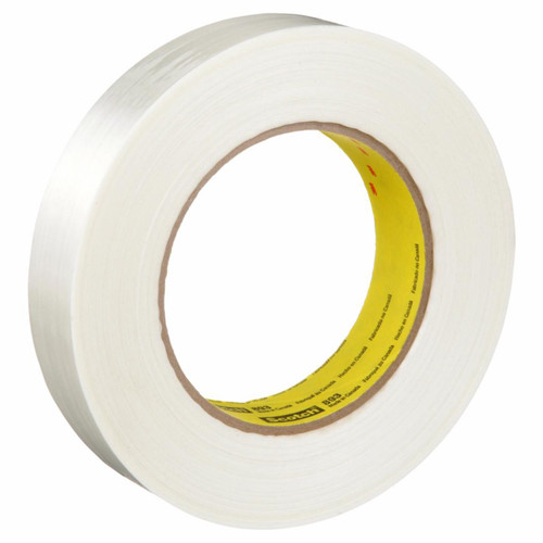 3M 7100008074 | Scotch 3.000" Size x 60.140yd OAL x 0.470" Width Polypropylene Film 893 Filament Tape - Transparent