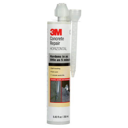 3M 7000046375 Scotch-Weld DP600 gray self-leveling concrete repair cartridge, 8.4 fl oz polyurethane adhesive