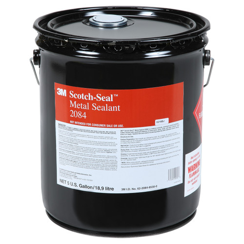 3M 7000046344 Scotch-Seal 2084 aluminum metal sealant, 5 gallon pail, aluminum-colored nitrile sealant for metal and glass