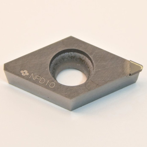 Sumitomo 332T013 | DCMA32.51RH-NPD10 0.3750" Circle Diameter x 4.40mm Hole Diameter x 0.0157" Radius Uncoated PCD Turning Insert