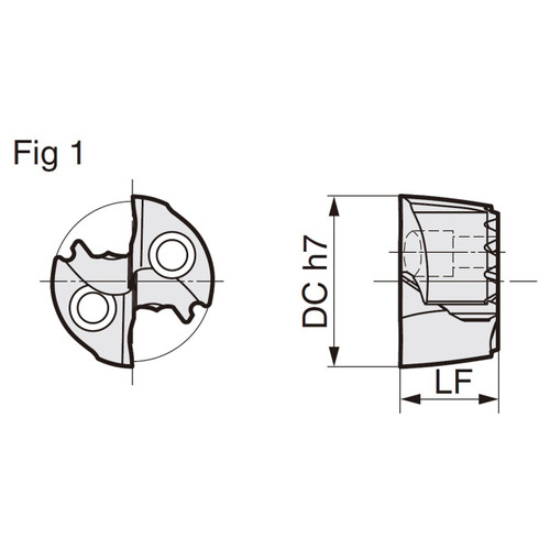 Sumitomo 5KHYW26 | SMDT07813MFS-ACX70 0.7813" Diameter x 0.4213" Length x 178 Degree Included Angle 2 Flute TiAlCr/TiSi Coated Carbide Replaceable Drill Tip