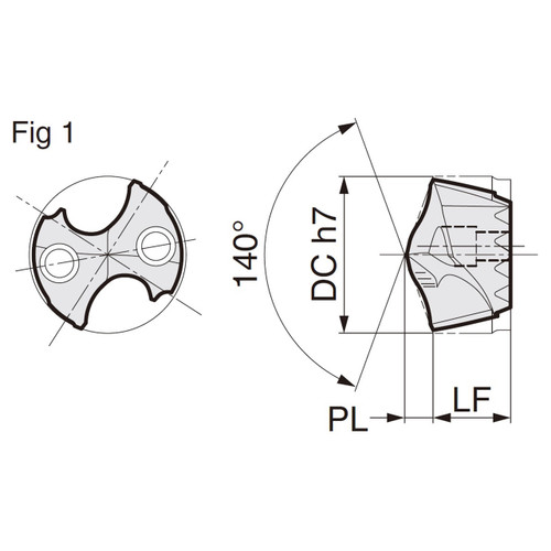 Sumitomo 5KHZW0D | SMDT06562MEL-ACX80 0.6563" Diameter x 0.4803" Length x 140 Degree Included Angle 2 Flute TiAlCr/TiSi Coated Carbide Replaceable Drill Tip