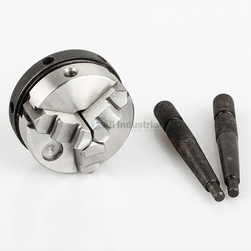 All Industrial 47700 | Self-Centering Lathe Chuck Plain Back 2" 3-Jaw M14-1 Hardened